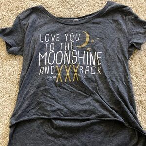 Gray Nashville Love You To The Moonshine And Back T-Shirt